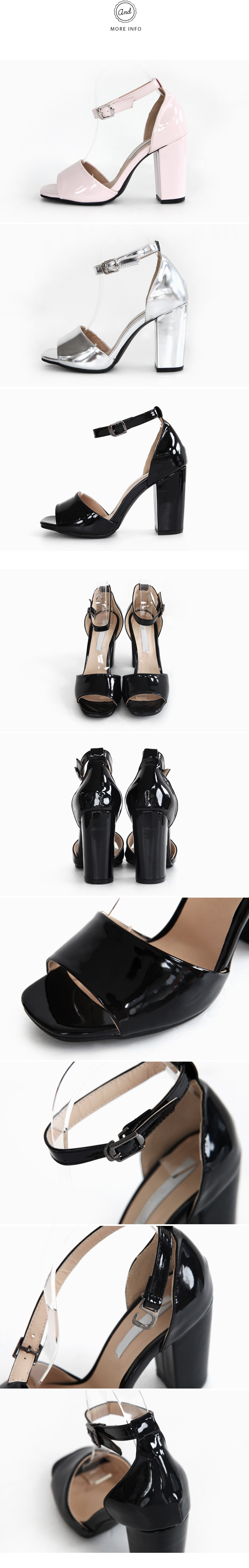 オープントゥエナメルストラップヒール・全3色 | DHOLIC | 詳細画像18