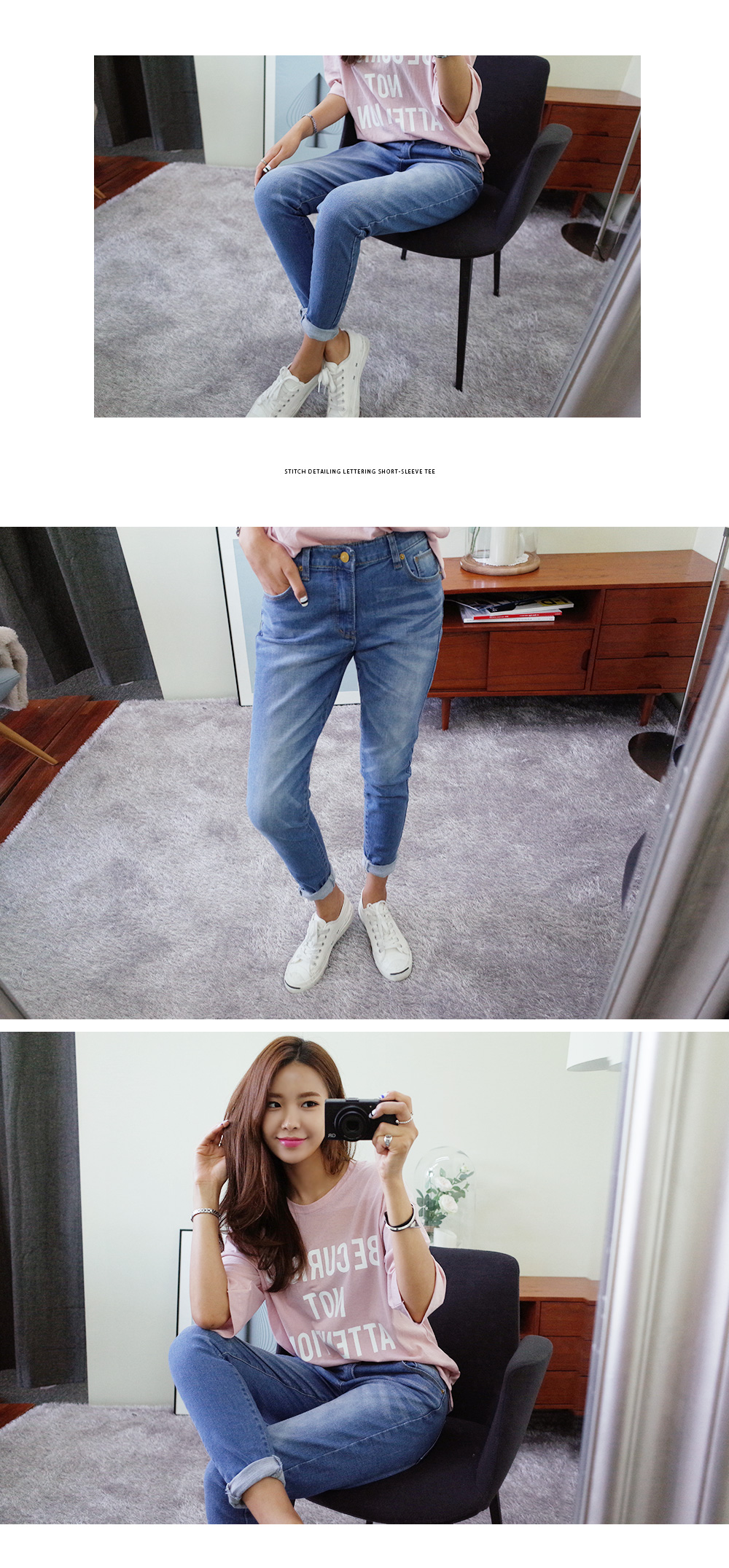 BE CURIOUS NOT ATTENTIONロゴTシャツ・全4色 | DHOLIC | 詳細画像12