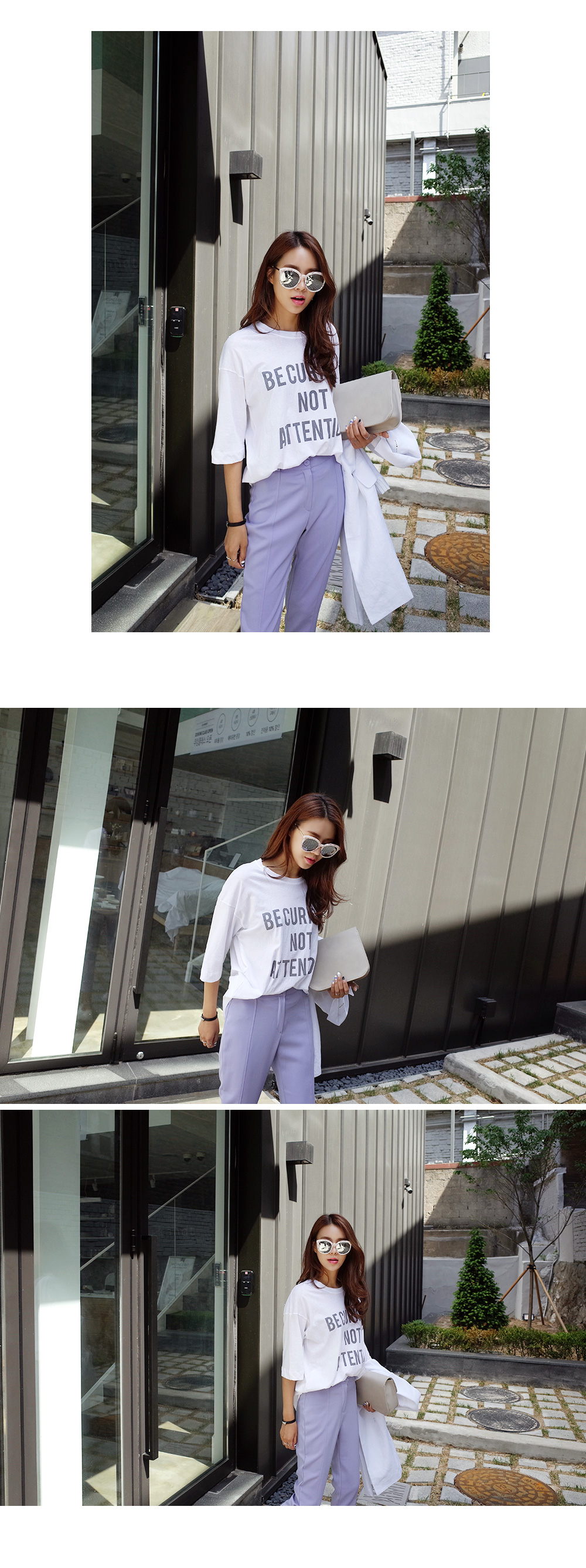 BE CURIOUS NOT ATTENTIONロゴTシャツ・全4色 | DHOLIC | 詳細画像4