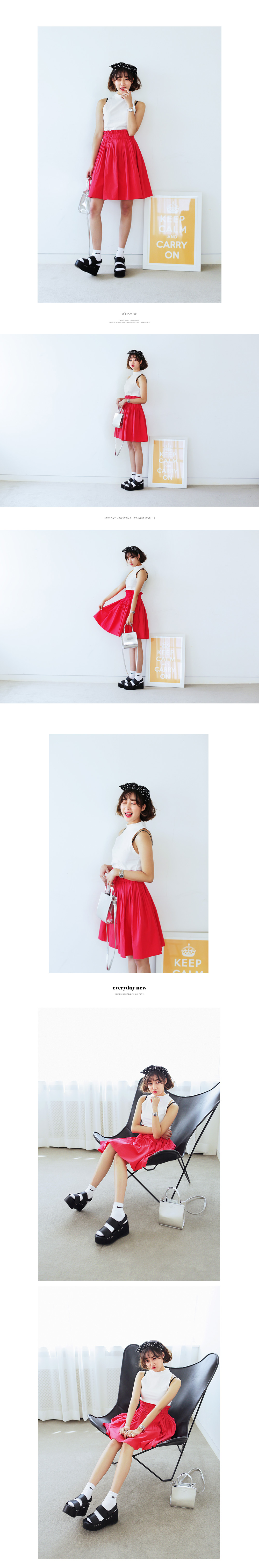 <font color=red><b>●●雑誌popteen9月号掲載●●</b></font>コットンアメリカンスリーブTシャツ・全5色 | DHOLIC | 詳細画像2