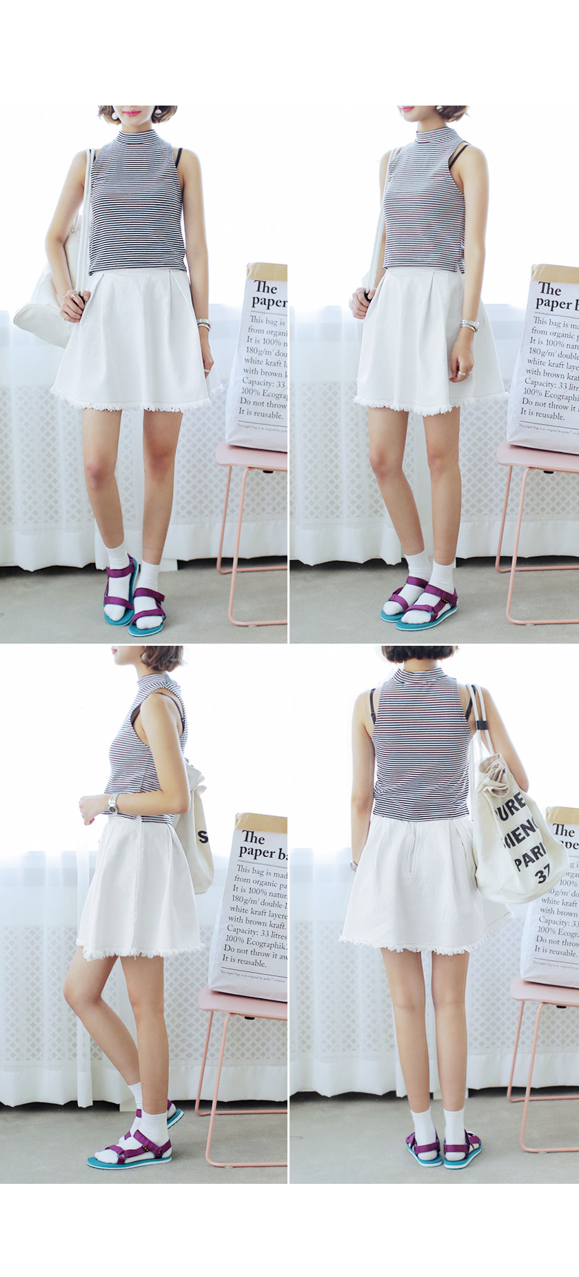 <font color=red><b>●●雑誌popteen9月号掲載●●</b></font>コットンアメリカンスリーブTシャツ・全5色 | DHOLIC | 詳細画像11