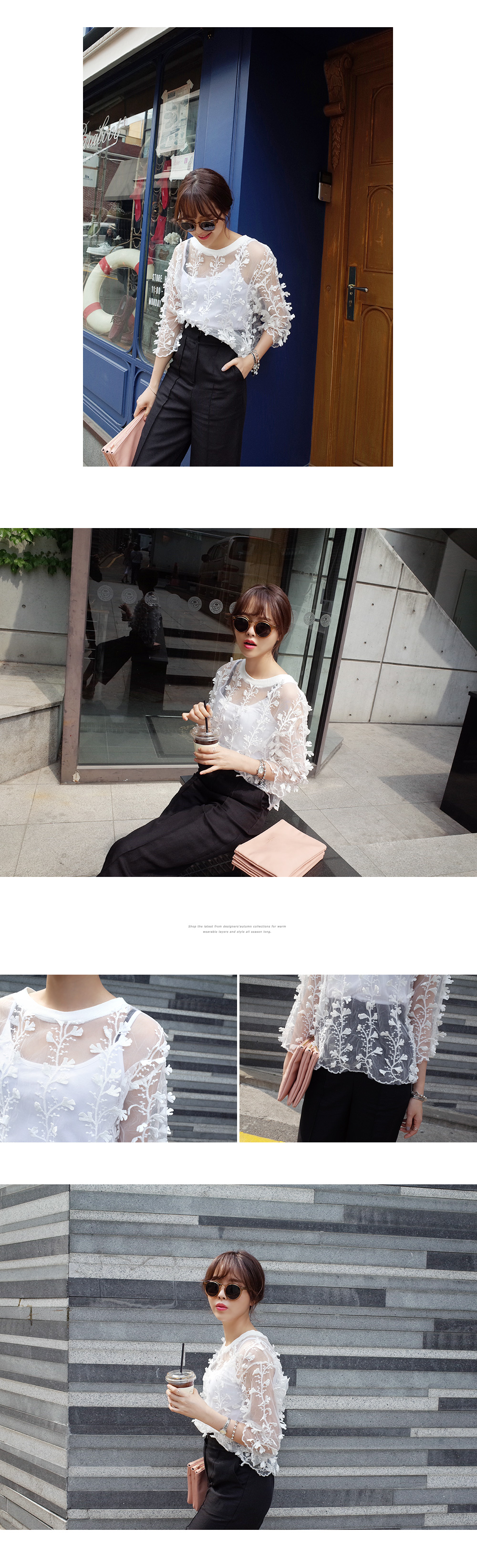 シースルーレーストップス・全1色 | DHOLIC | 詳細画像4