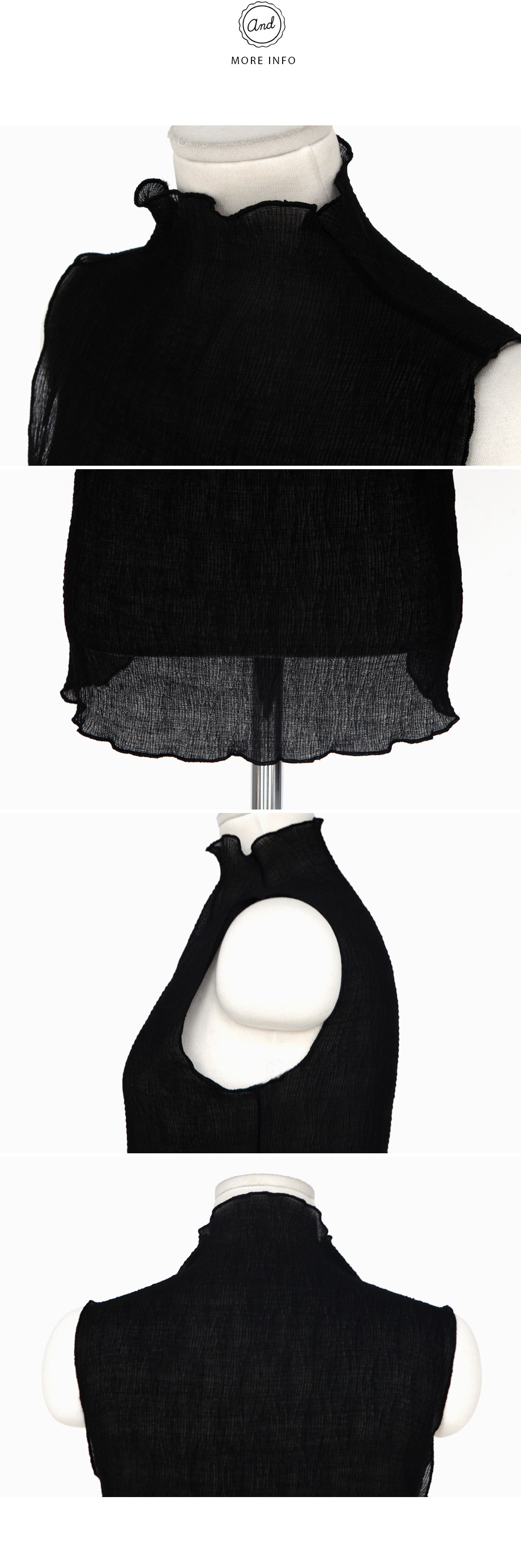 ウェーブネックシースルーブラウス・全4色 | DHOLIC | 詳細画像9