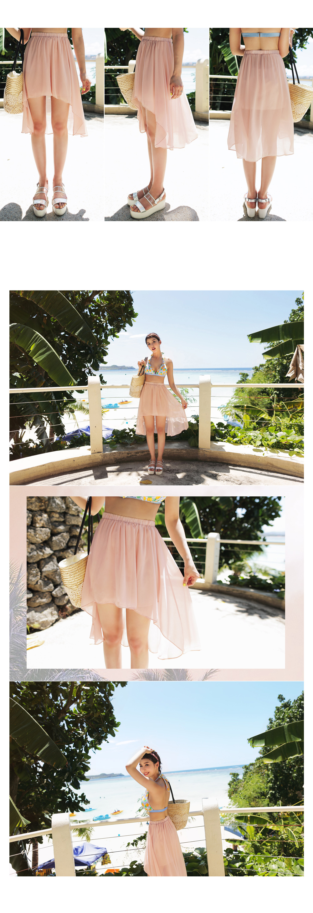 レース付きベージュかごバッグ・全1色 | DHOLIC | 詳細画像4