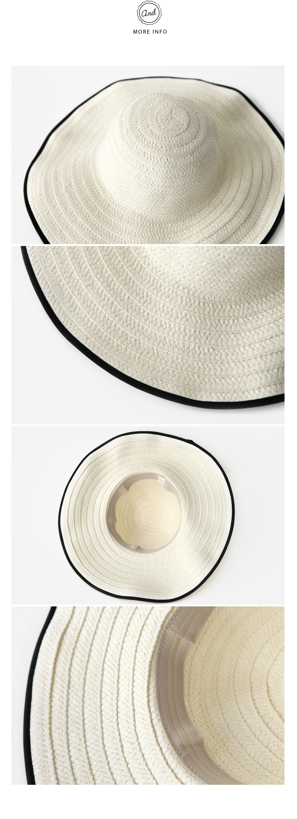 パイピングつば広ストローハット・全1色 | DHOLIC | 詳細画像11