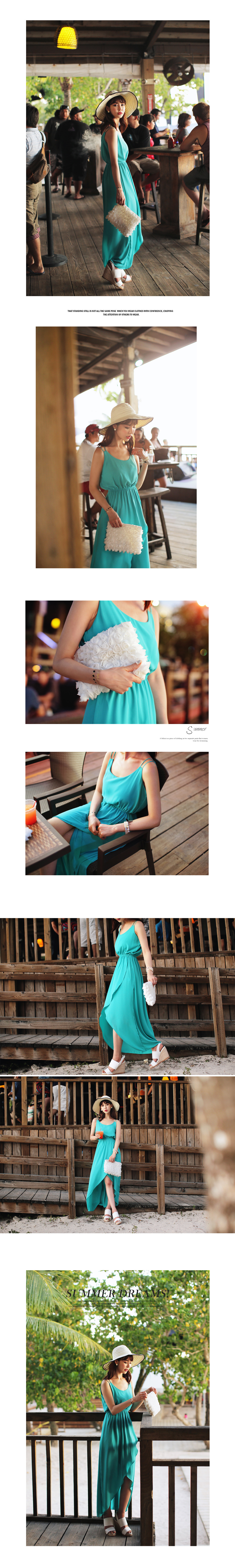 ストラップアンバランスロングワンピース・全3色 | DHOLIC | 詳細画像3