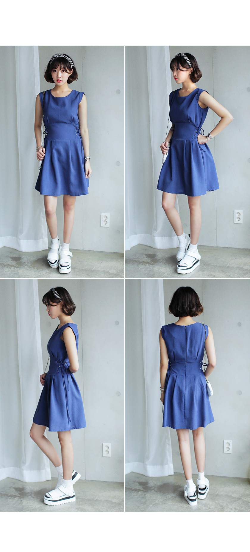 サイドレースアップワンピース・全3色 | DHOLIC | 詳細画像5