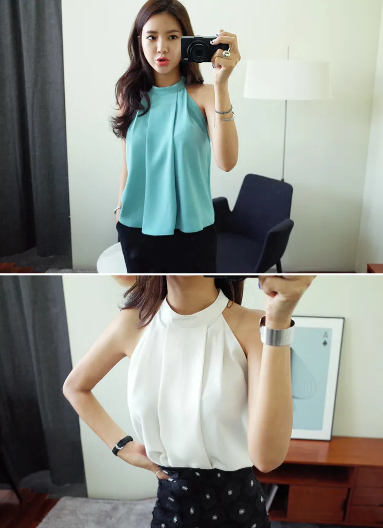 ホルターネックタックブラウス・全4色 | DHOLIC | 詳細画像1