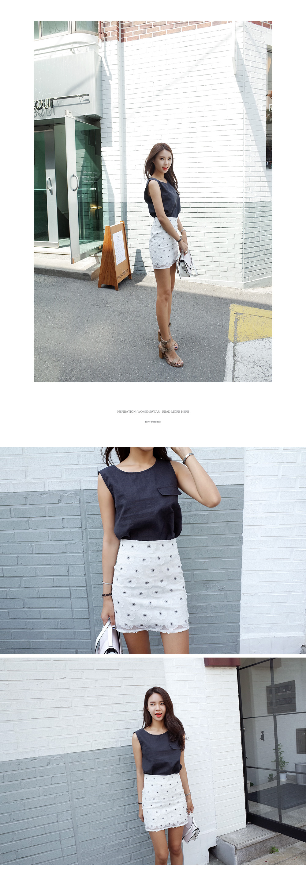 フローラル柄タイトスカート・全2色 | DHOLIC | 詳細画像3