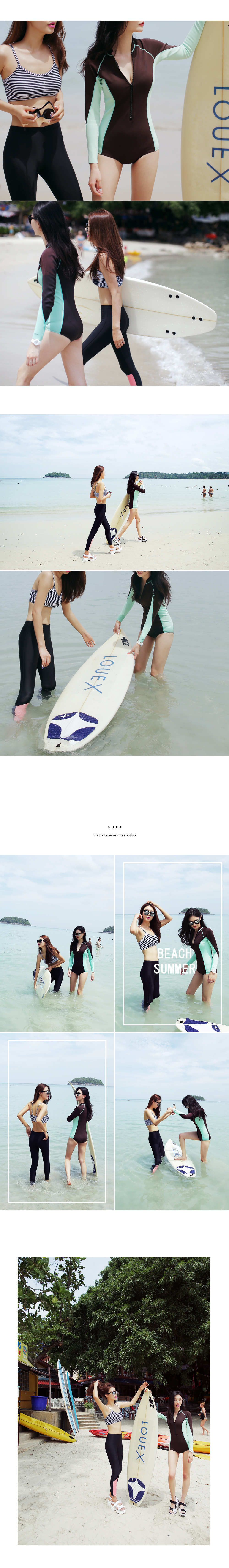 UPF50+サイドラインジップアップワンピース水着・全2色 | DHOLIC | 詳細画像5