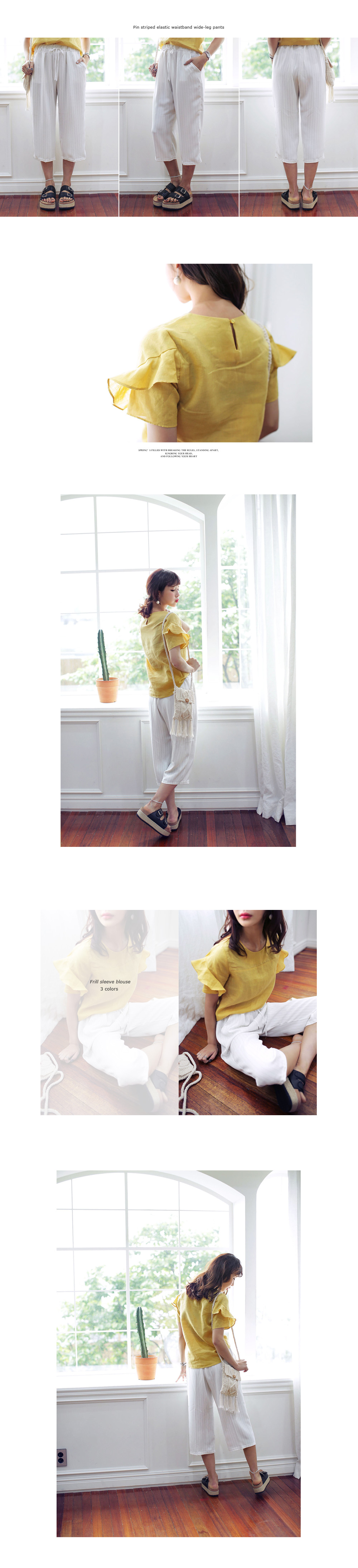 フリルスリーブリネンブラウス・全3色 | DHOLIC | 詳細画像4