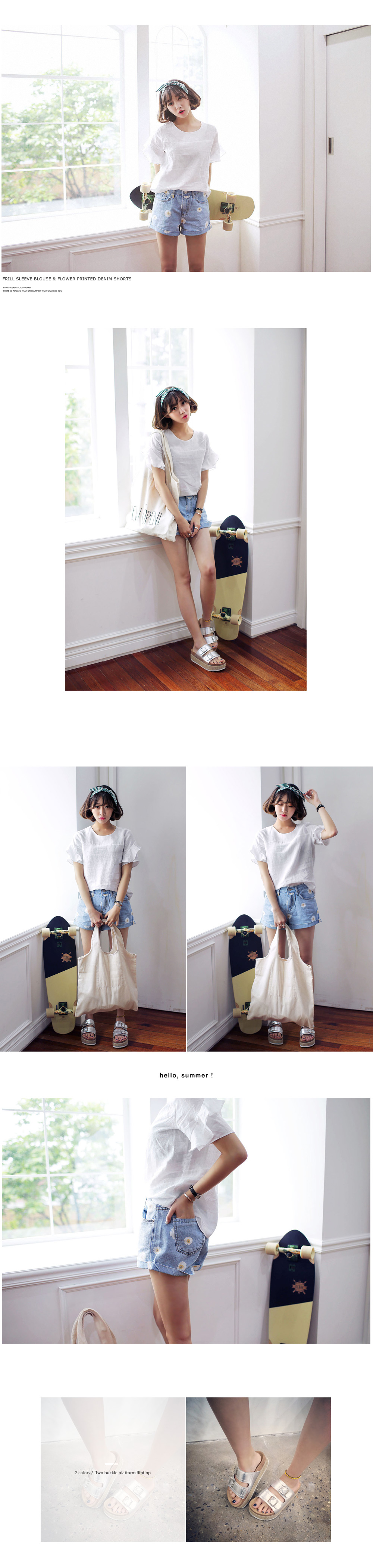 フリルスリーブリネンブラウス・全3色 | DHOLIC | 詳細画像6