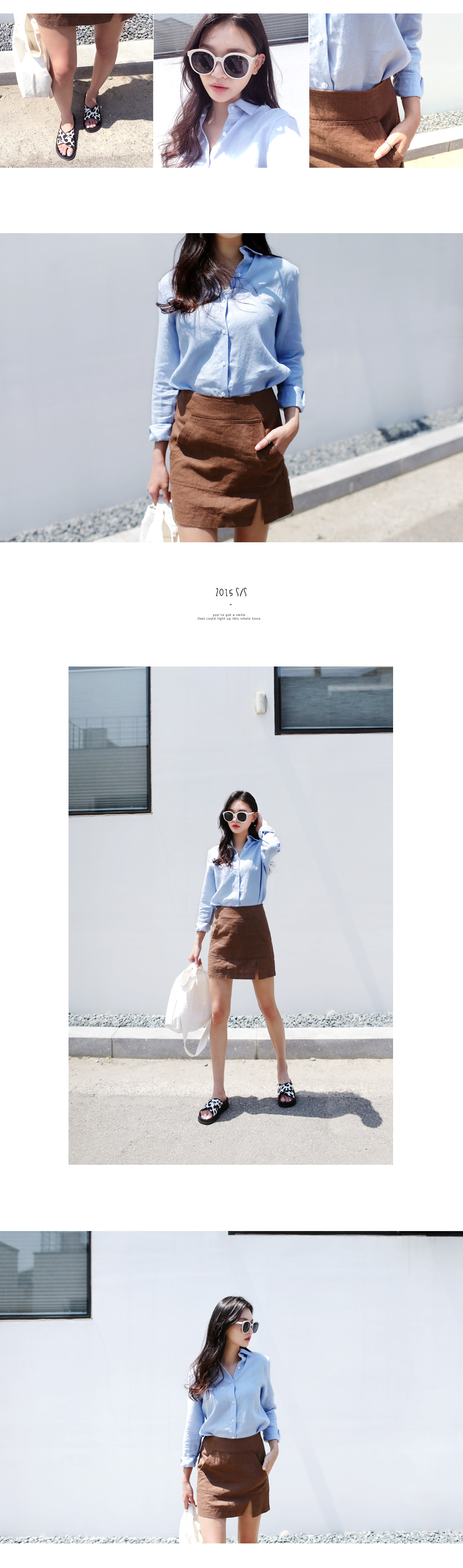 リネンボクシーフィットシャツ・全4色 | DHOLIC | 詳細画像2