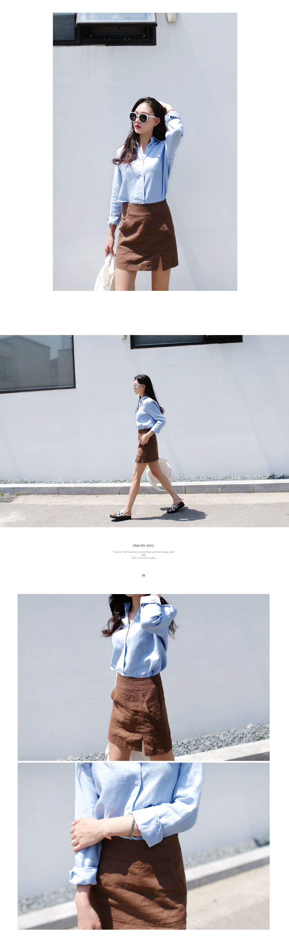 リネンボクシーフィットシャツ・全4色 | DHOLIC | 詳細画像3