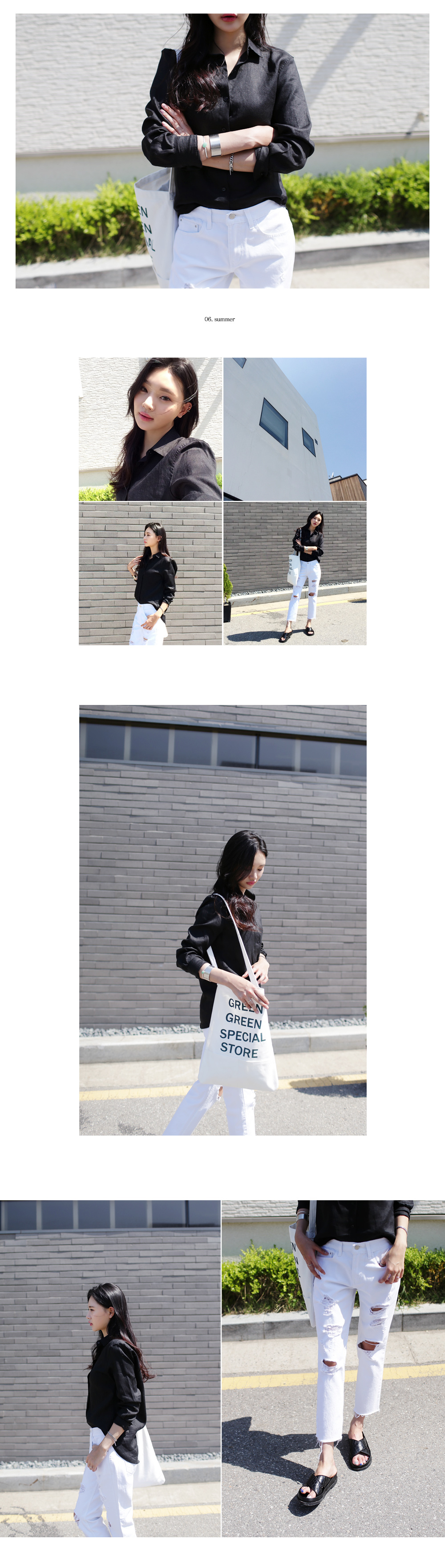 リネンボクシーフィットシャツ・全4色 | DHOLIC | 詳細画像8