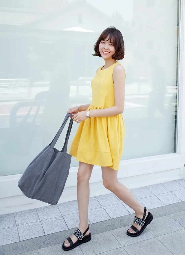 ノースリーブフレアワンピース・全3色 | DHOLIC | 詳細画像1