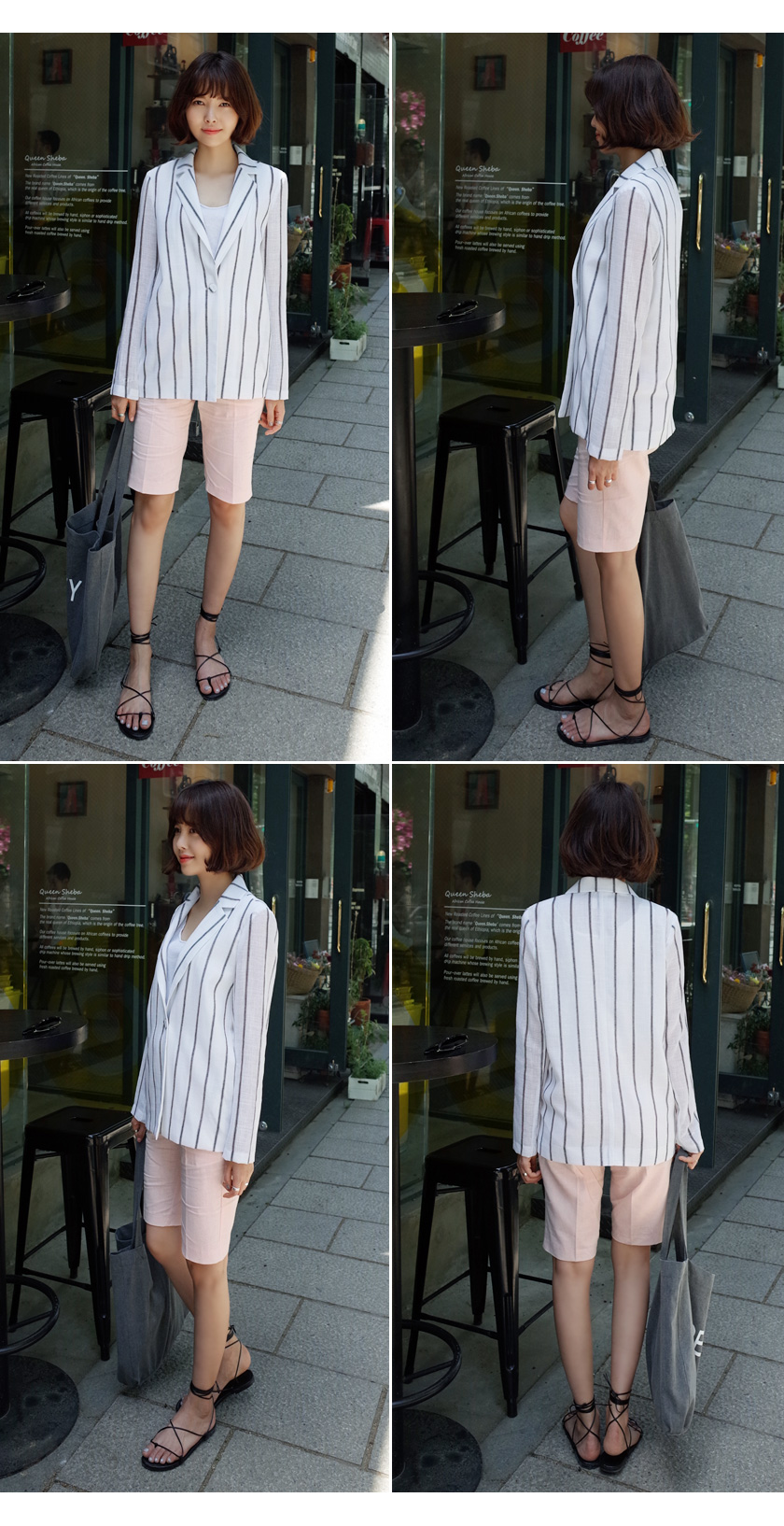 ストライプシースルースリーブジャケット・全2色 | DHOLIC | 詳細画像8