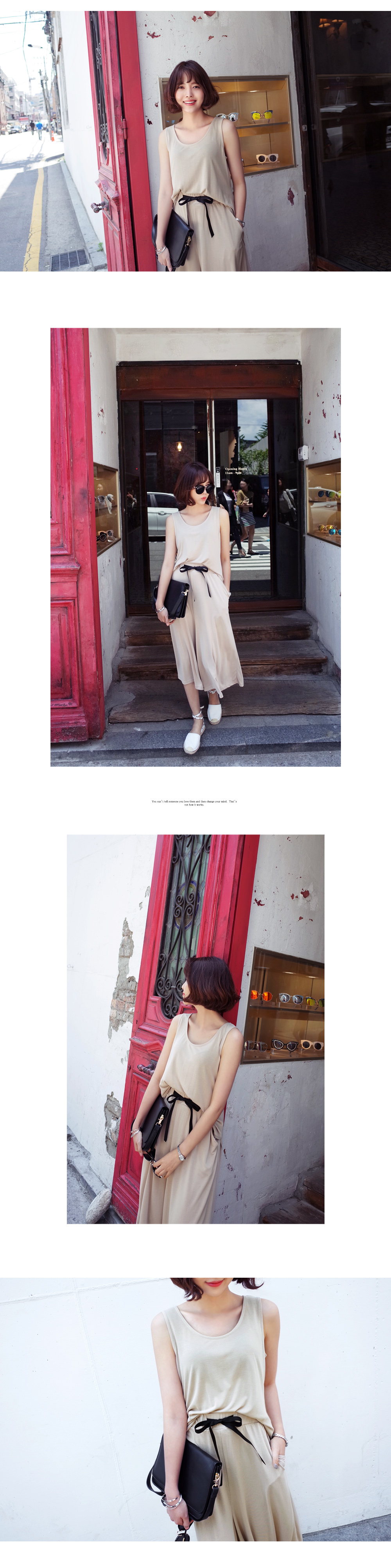 モダールルーズタンクトップ&ワイドパンツセットアップ・全3色 | DHOLIC | 詳細画像5