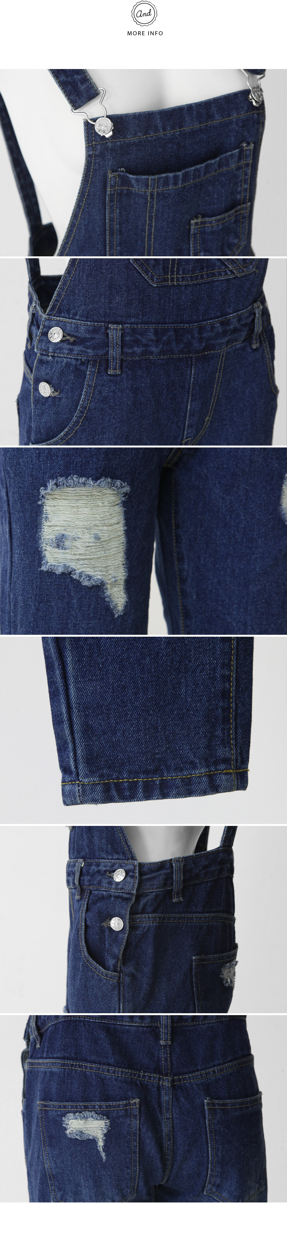 4652ダメージブルーサロペット・全2色 | DHOLIC | 詳細画像6