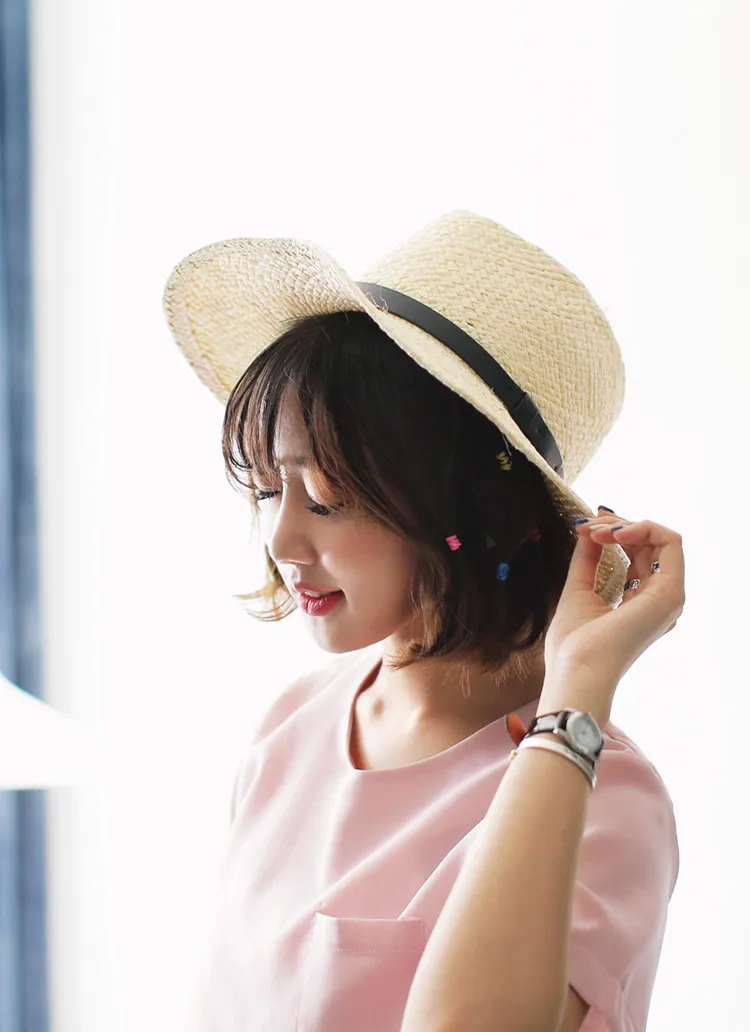 ハートモチーフストローハット・全3色 | DHOLIC | 詳細画像1