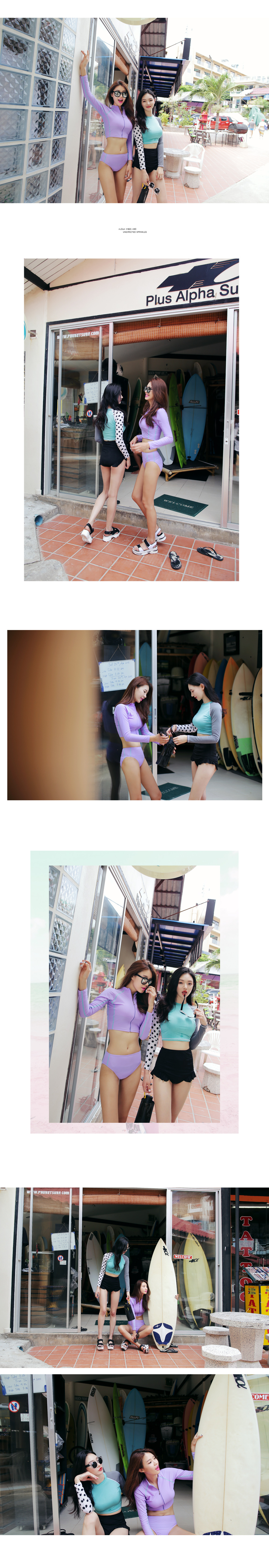 UPF50＋ドットスリーブラッシュガードセット・全2色 | DHOLIC | 詳細画像2