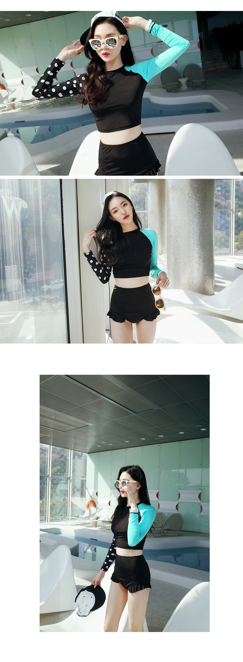 UPF50＋ドットスリーブラッシュガードセット・全2色 | DHOLIC | 詳細画像11