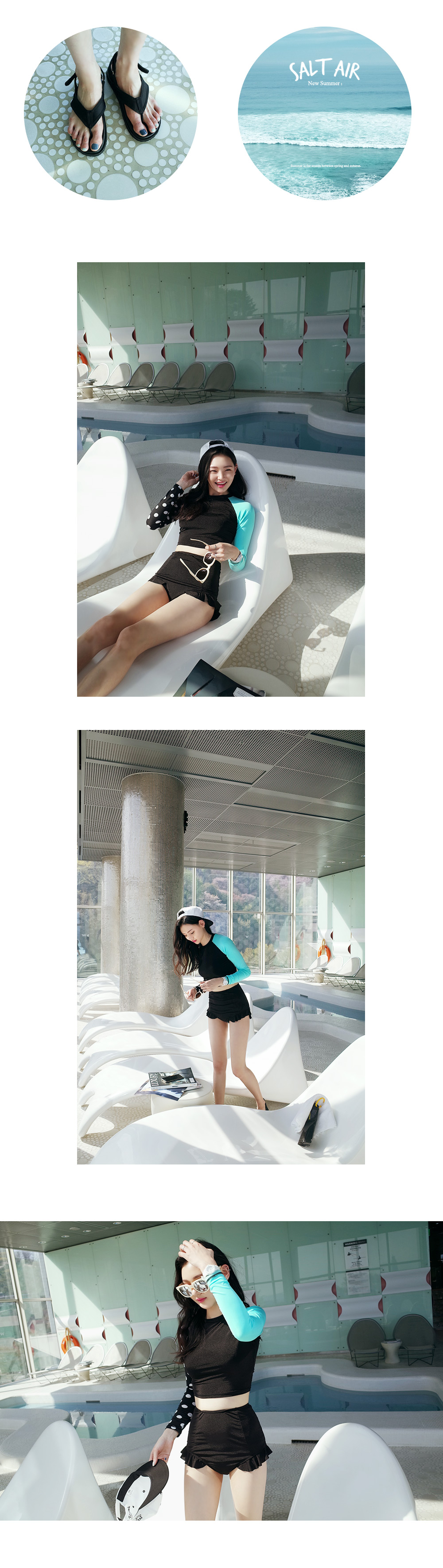 UPF50＋ドットスリーブラッシュガードセット・全2色 | DHOLIC | 詳細画像13