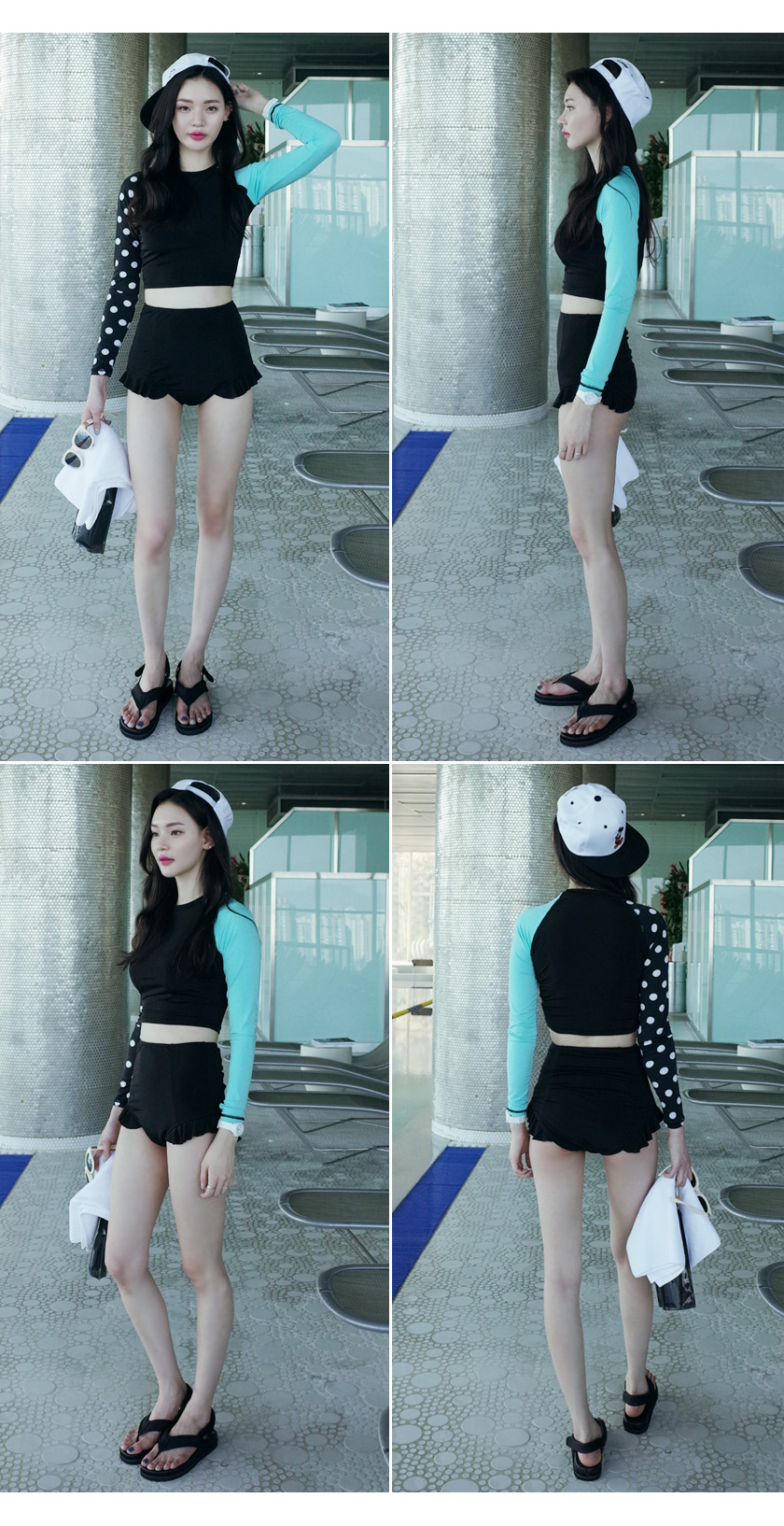 UPF50＋ドットスリーブラッシュガードセット・全2色 | DHOLIC | 詳細画像14