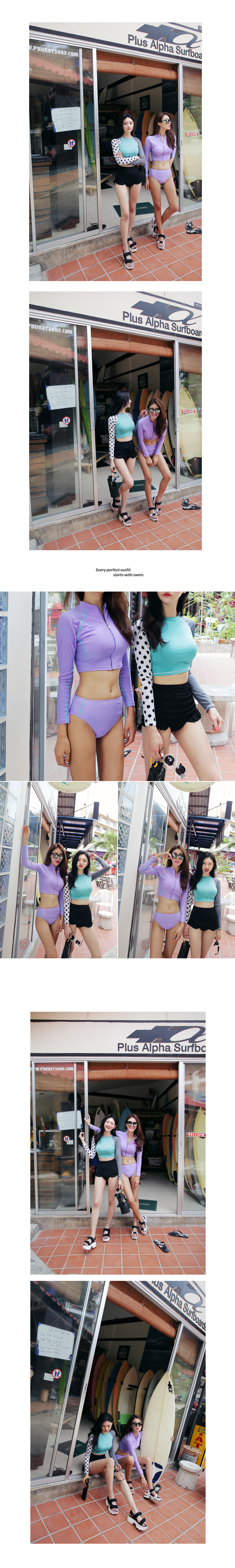 UPF50＋ドットスリーブラッシュガードセット・全2色 | DHOLIC | 詳細画像4