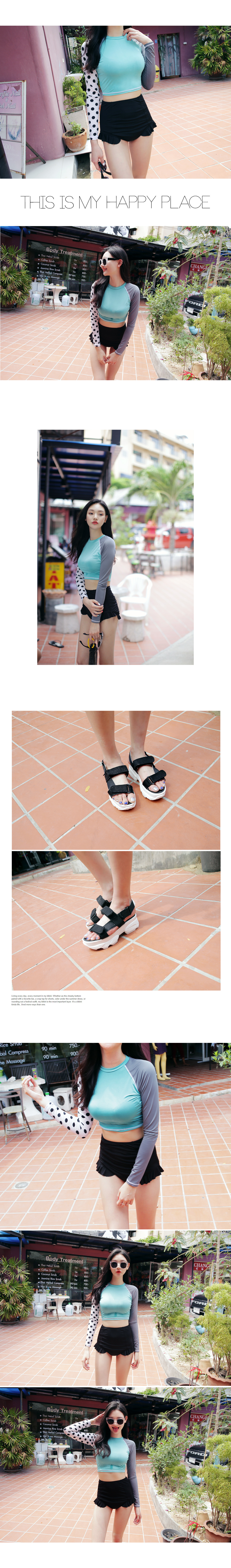 UPF50＋ドットスリーブラッシュガードセット・全2色 | DHOLIC | 詳細画像6