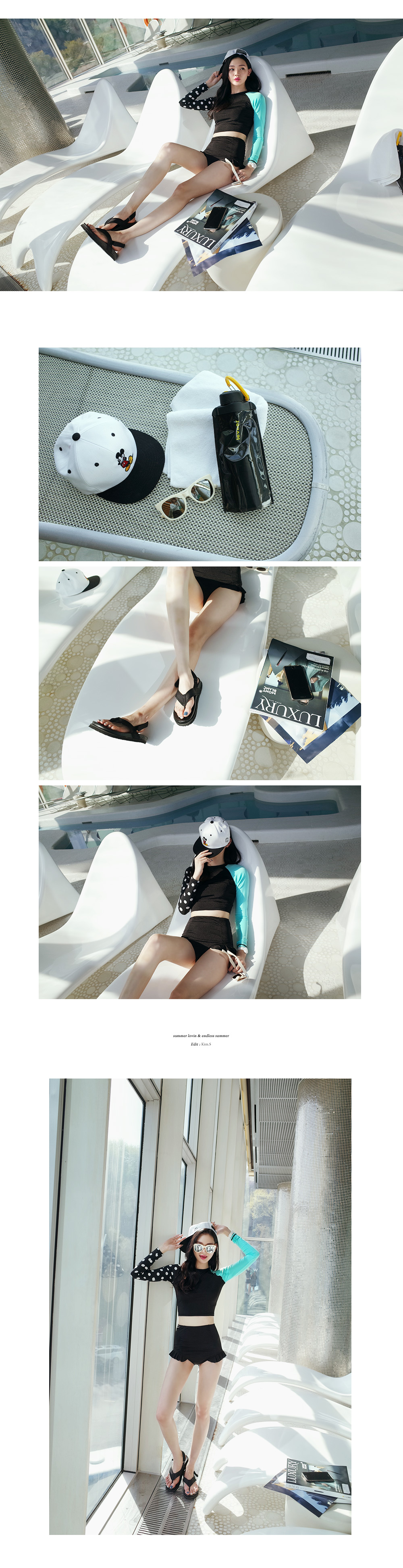 UPF50＋ドットスリーブラッシュガードセット・全2色 | DHOLIC | 詳細画像8