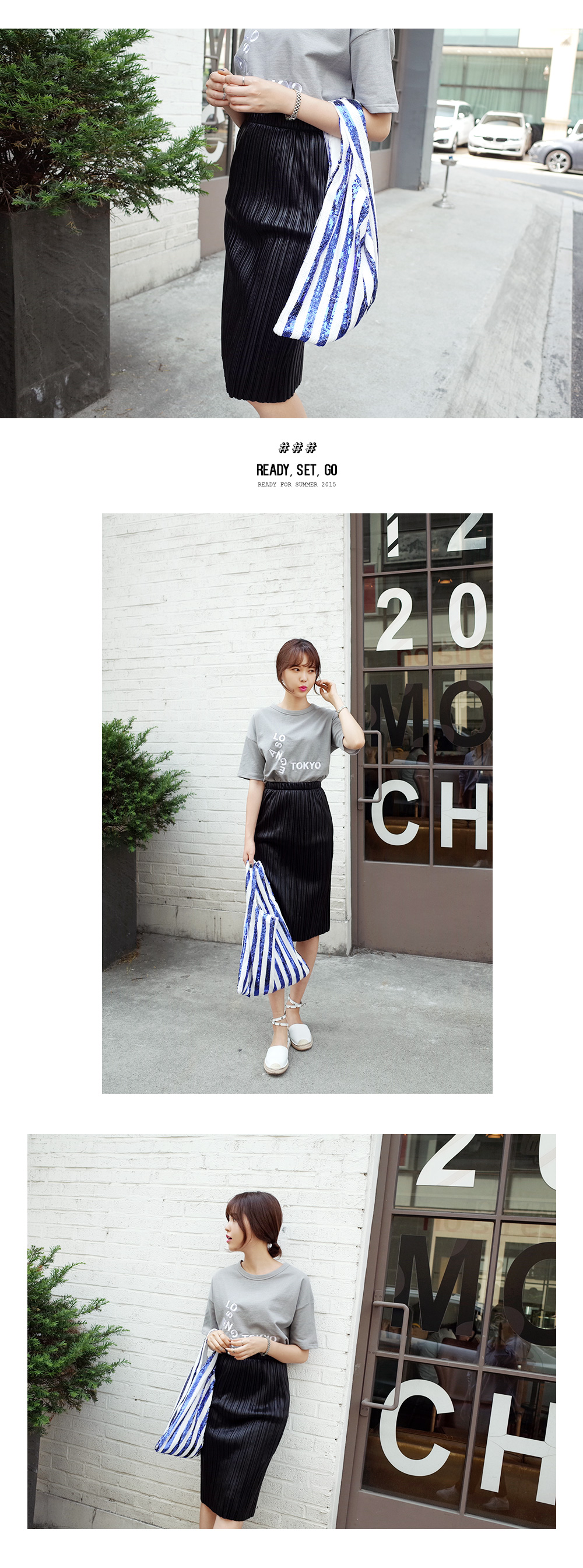 ストライプスパンコールトートバッグ・全2色 | DHOLIC | 詳細画像4