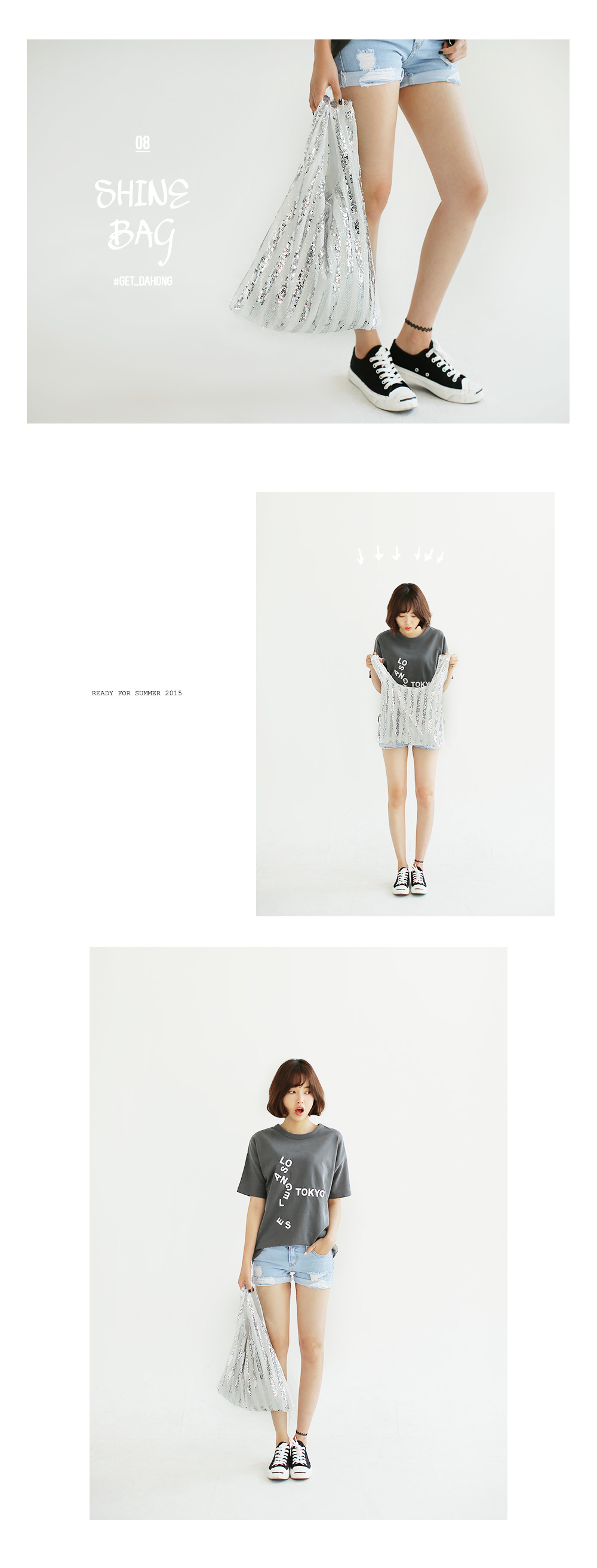 ストライプスパンコールトートバッグ・全2色 | DHOLIC | 詳細画像7