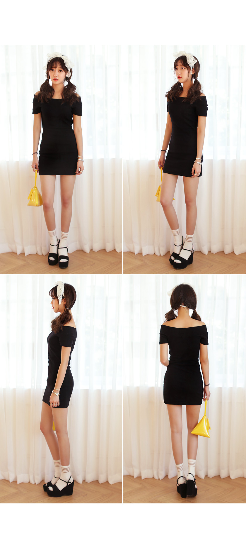 ダークカラー2WAYオフショルダータイトワンピース・全4色 | DHOLIC | 詳細画像6