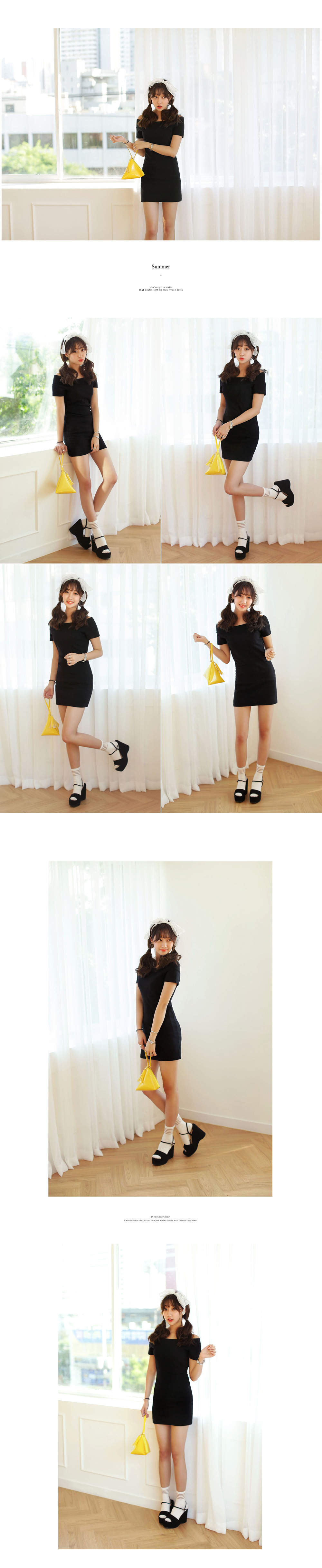 ダークカラー2WAYオフショルダータイトワンピース・全4色 | DHOLIC | 詳細画像4