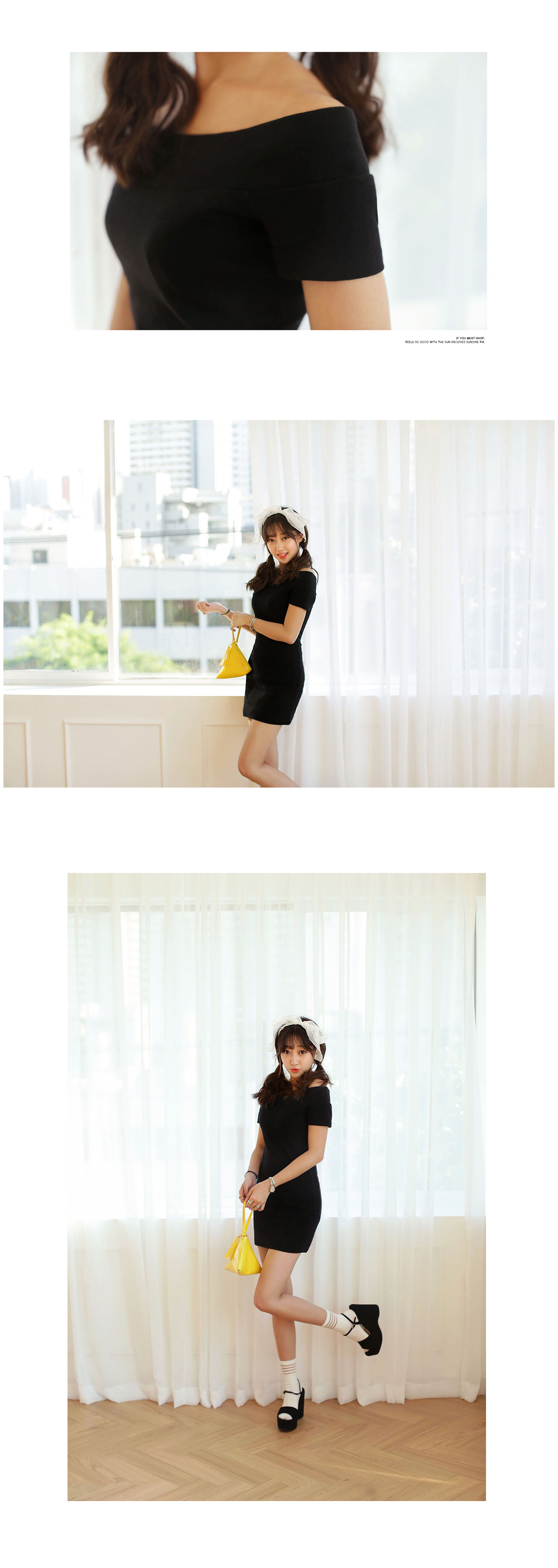 ダークカラー2WAYオフショルダータイトワンピース・全4色 | DHOLIC | 詳細画像5