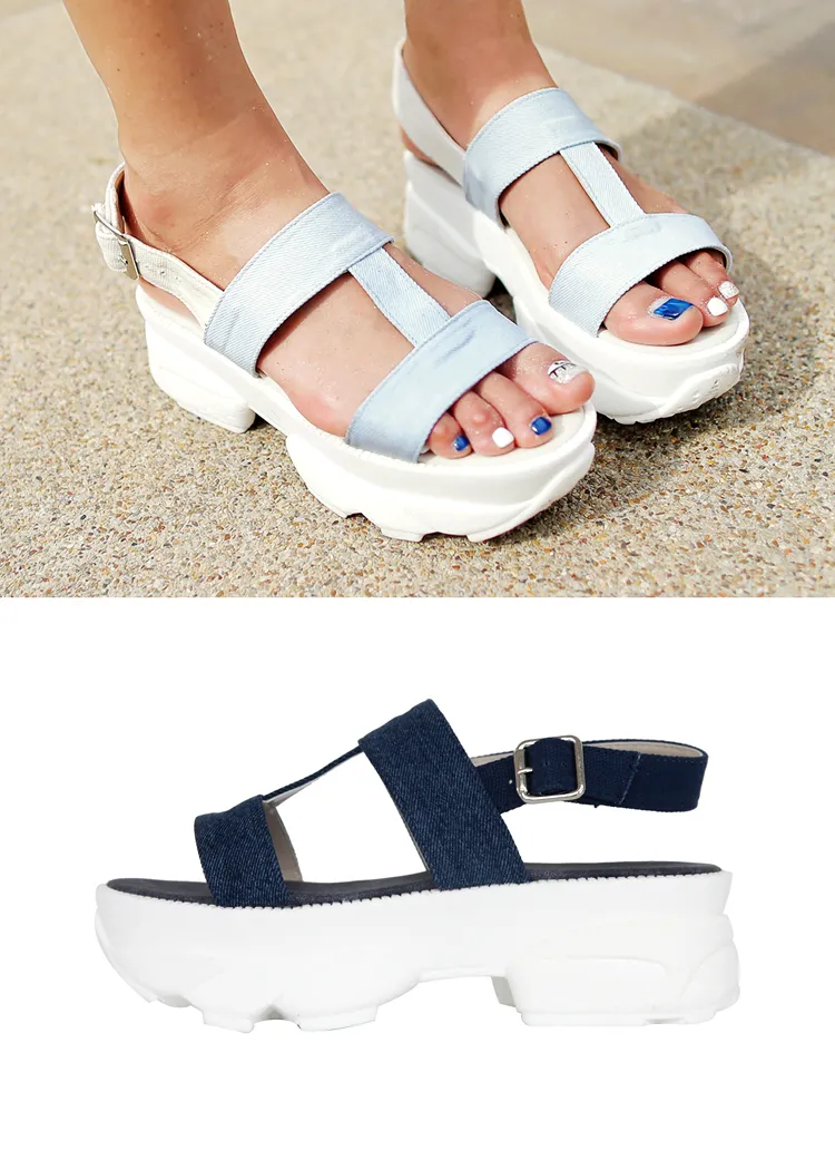 デニムストラップスポーツサンダル・全2色 | DHOLIC | 詳細画像1