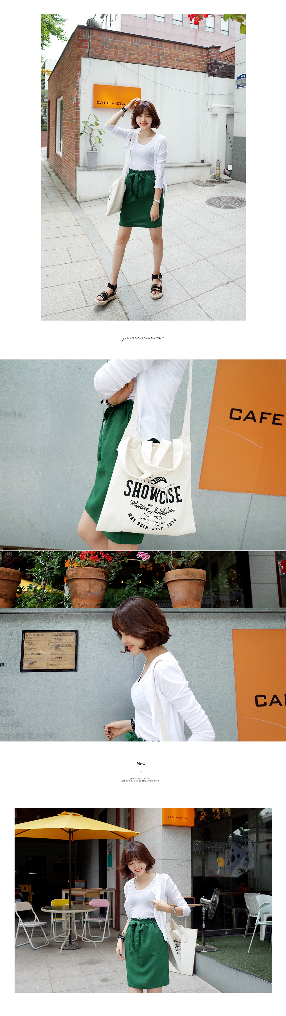 2wayストラップロゴプリントエコバッグ・全2色 | DHOLIC | 詳細画像4