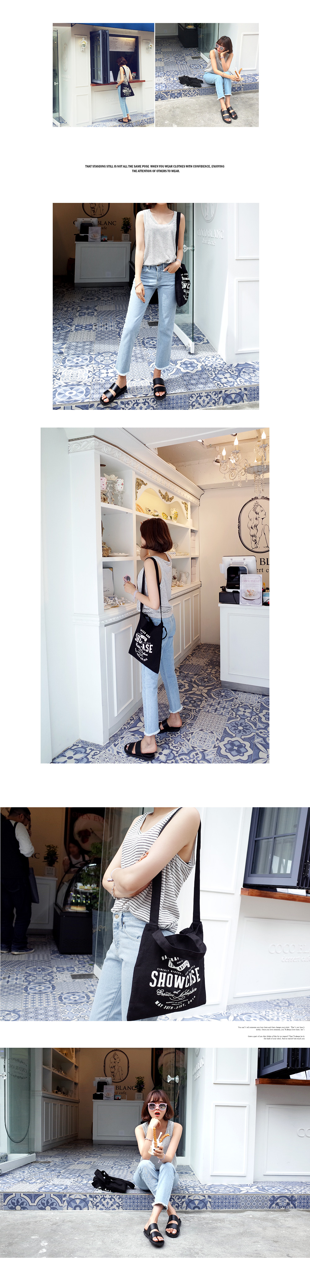 2wayストラップロゴプリントエコバッグ・全2色 | DHOLIC | 詳細画像6