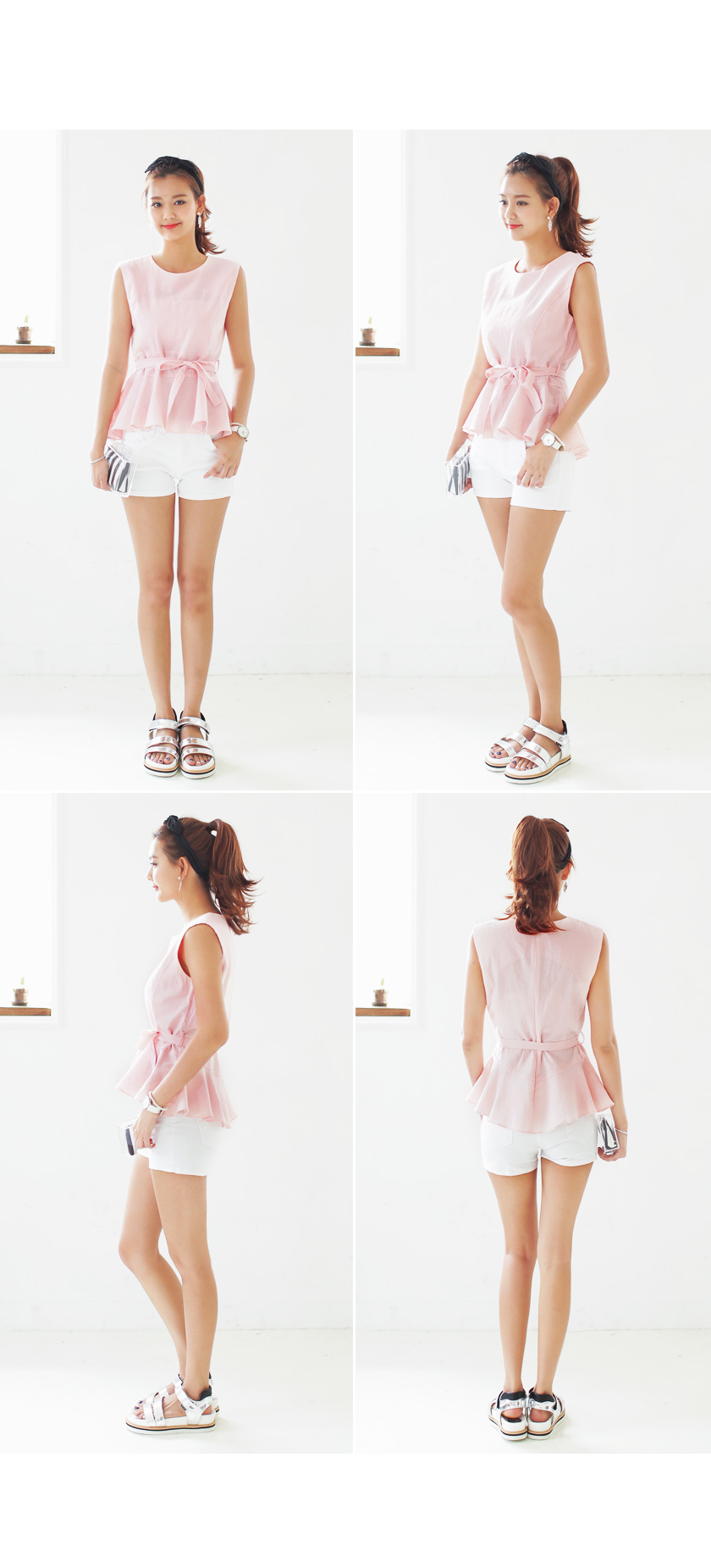 ライトカラーリネンフレアブラウス・全3色 | DHOLIC | 詳細画像4