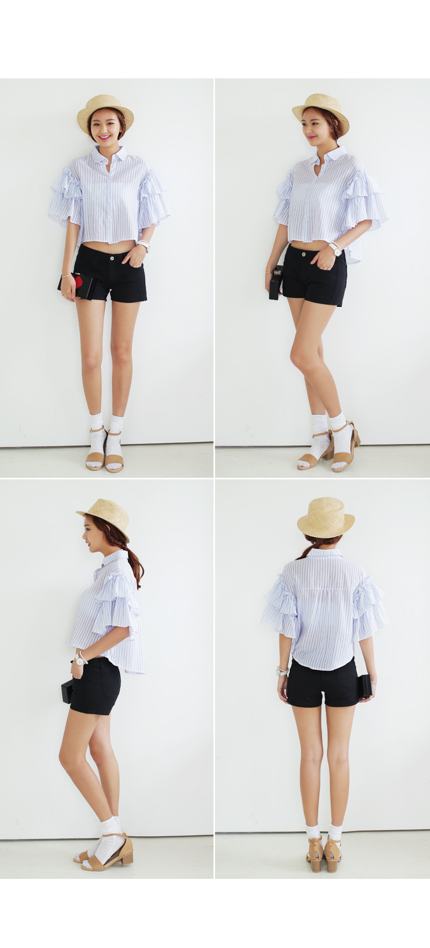 ティアードスリーブストライプシャツ・全3色 | DHOLIC | 詳細画像5