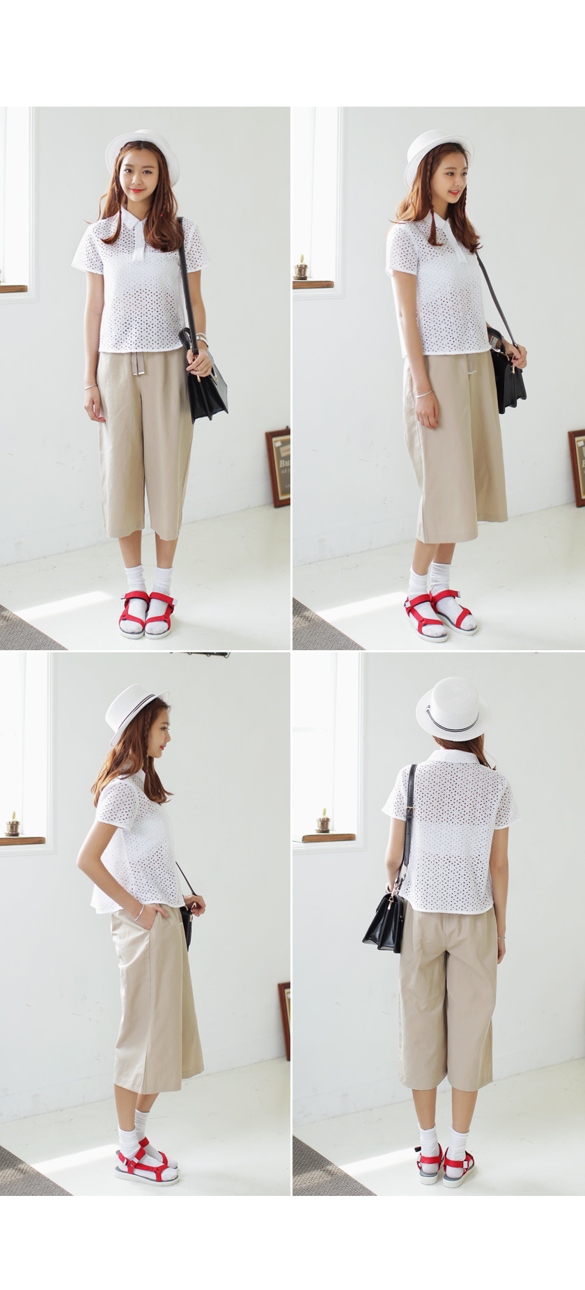 パンチングレースシャツ・全2色 | DHOLIC | 詳細画像5