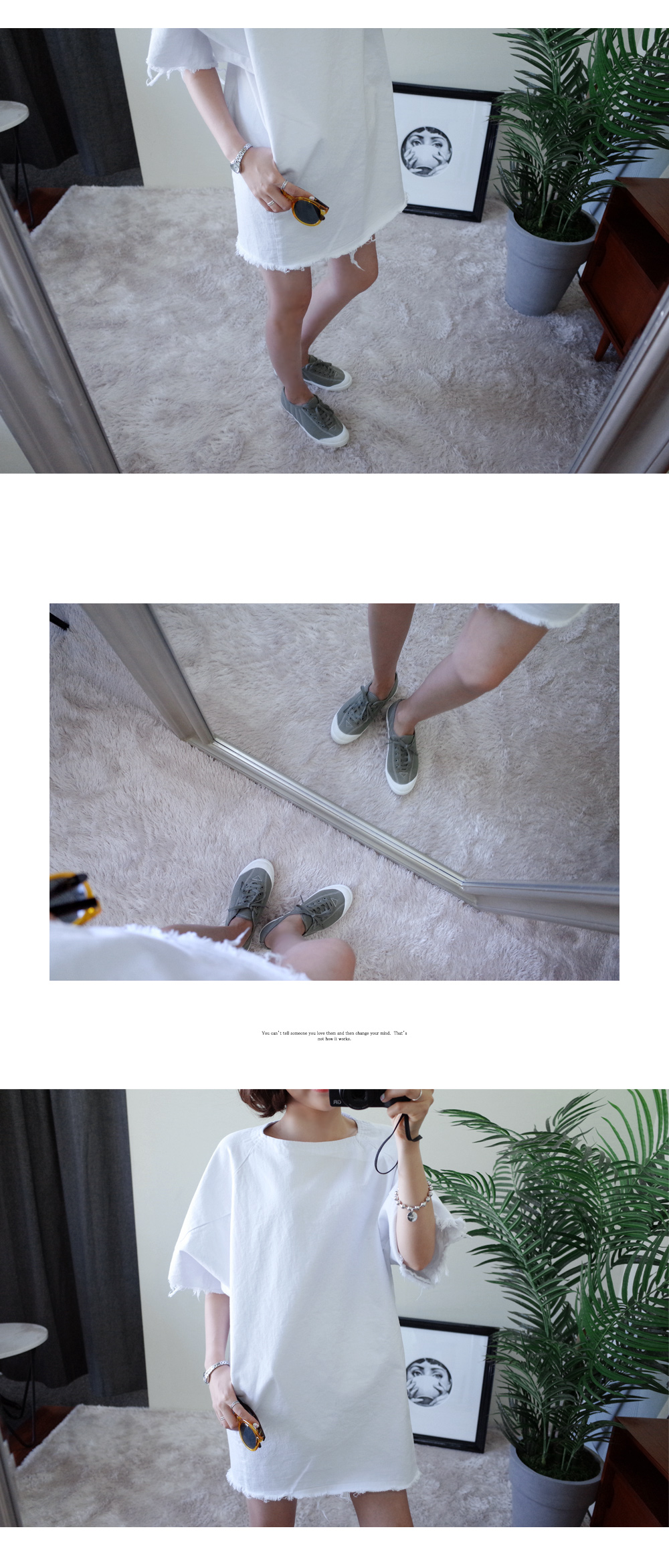 ラフカットデニム半袖ワンピース・全2色 | DHOLIC | 詳細画像8