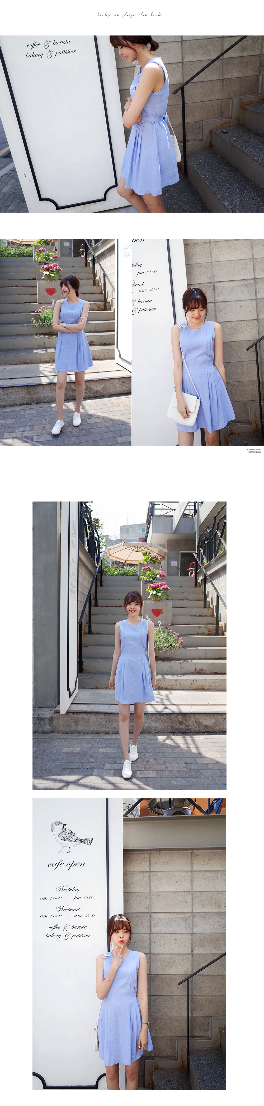 バックリボンタックAラインワンピース・全3色 | DHOLIC | 詳細画像2