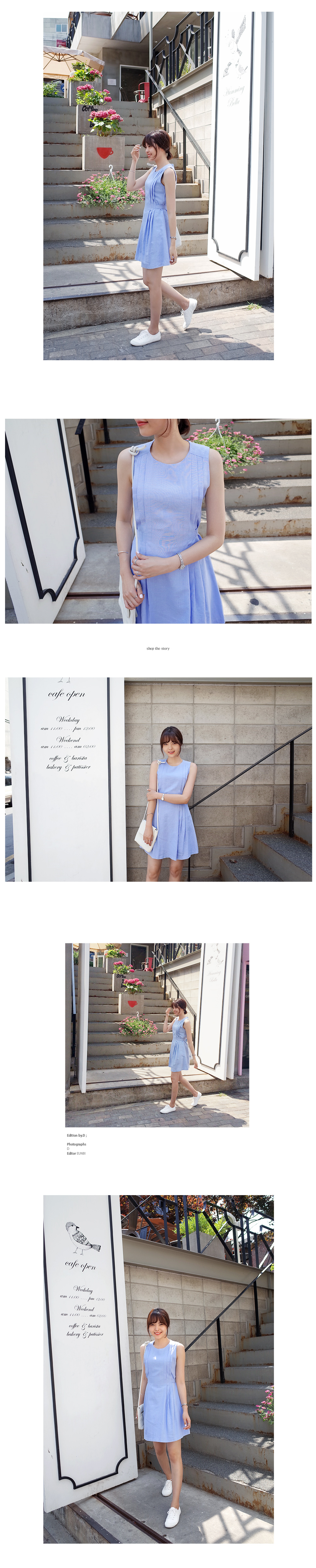 バックリボンタックAラインワンピース・全3色 | DHOLIC | 詳細画像6