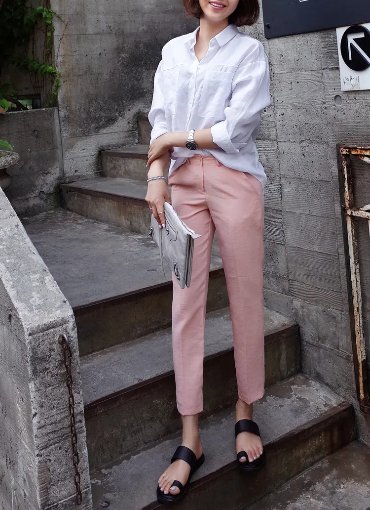 センタープレステーパードパンツ・全3色 | DHOLIC | 詳細画像1