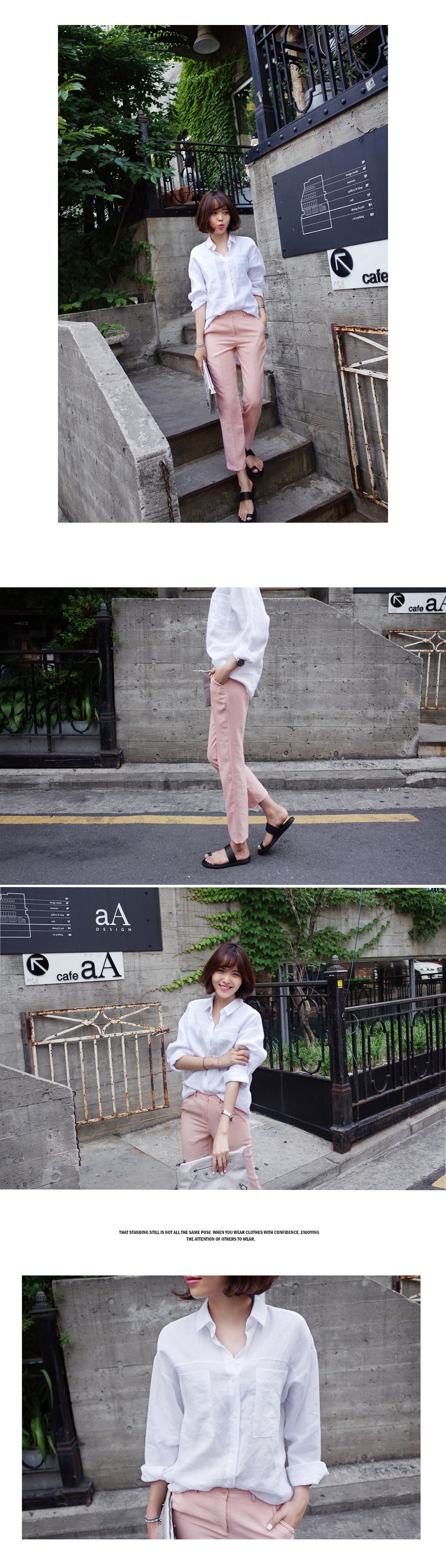 センタープレステーパードパンツ・全3色 | DHOLIC | 詳細画像2