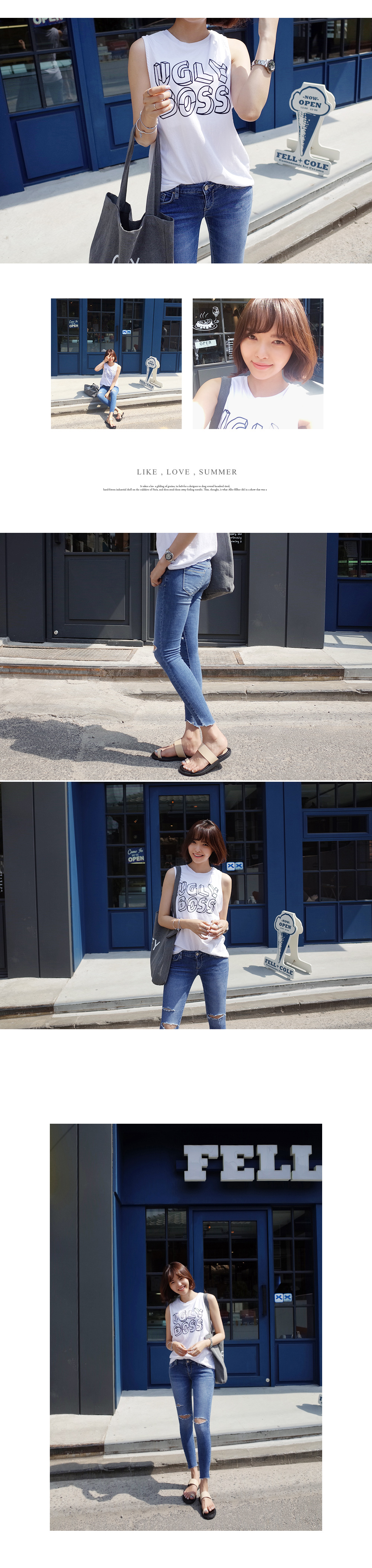 988 ニーカットスキニージーンズ・全2色 | DHOLIC | 詳細画像2