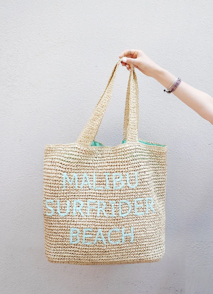 MALIBUステッチストロートートバッグ・全2色 | DHOLIC | 詳細画像1