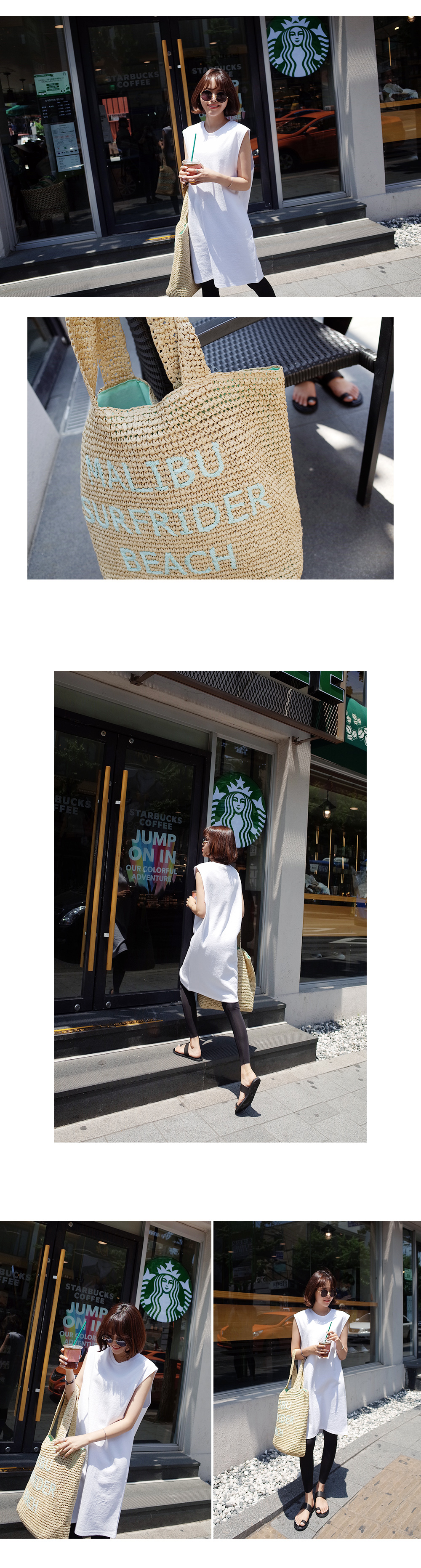 MALIBUステッチストロートートバッグ・全2色 | DHOLIC | 詳細画像4